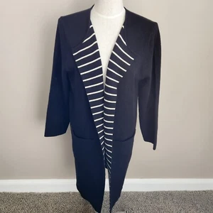 NWT $168 Max Studio Womens Black Long Sleeve Open Front Cardigan Jacket XL C4 - Picture 1 of 3