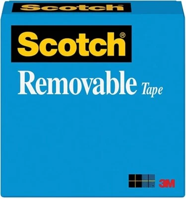 DAYBREAKSALE.COM 3M Scotch Removable Tape Matte disappear Write on it with Pen 3/4" x 1296" ,3/pk