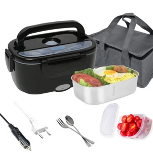 Elektrische Lunchbox Auto Edelstahl KFZ 12V 24V 220V Essenwärmer Warmhalterbox - Bild 1 von 13