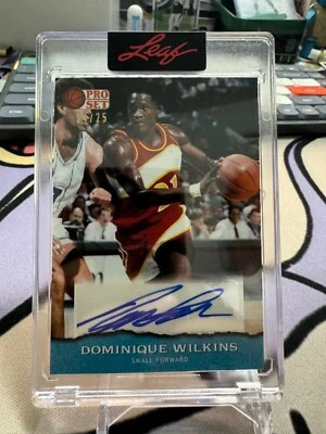 2022 LEAF PRO SET AUTO DOMINIQUE WILKINS 24/25 PSA-DWI - Image 1 of 2