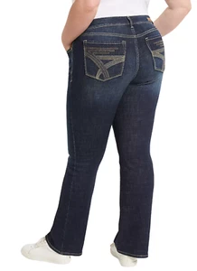 NEW LANE BRYANT X SEVEN7 ESSENCE DARK WASH BOOT BOOTCUT JEANS PLUS SIZE 38/40 - Picture 1 of 13