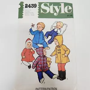 Style 2439 Baby Unisex Unlined Coat & Trousers Size 6 months sewing pattern - Picture 1 of 3