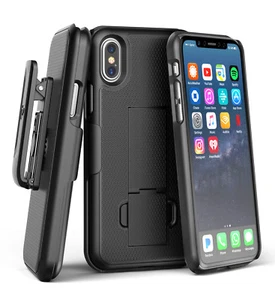 Apple iPhone XS Belt Clip Case Cover with Slim Fit Holster Clip (DuraClip) - Picture 1 of 6