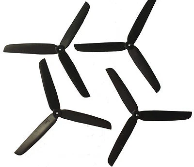 2x (5 x 3)"  3-Blatt Propeller Set (1x cw + 1x ccw) Multimotor GWS Original - Bild 1 von 4