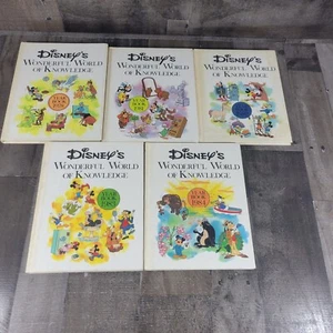 Disney’s The Wonderful World of Knowledge Hardcover Books Lot Of 5 Vol. Yearbook - Imagen 1 de 7