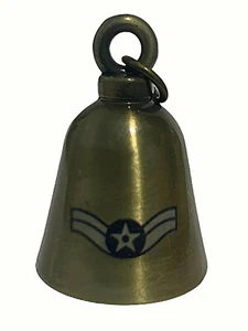 Airman First Class Air Force Military Rank Bronze Motorcycle Guard Bell - Picture 1 of 4