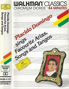 PLACIDO DOMINGO SINGS FAVOURITE ARIAS SONGS & TANGOS CASSETTE DG WALKMAN - Picture 1 of 12