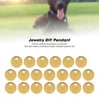 20pcs DIY Round Pendant Stainless Steel Dog Tag With Hole Jewelry Making Acc HPT