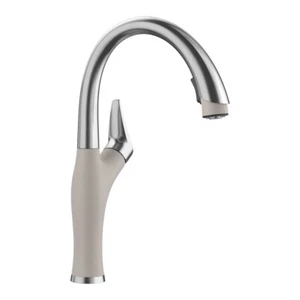 Blanco 526400 Artona 1.5 GPM Pull-Down Kitchen Faucet, Silgranit/PVD Stainless - Picture 1 of 7