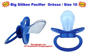 ++ABDL ADULT BIGGEST "Silicone" Adult Pacifier Cobalt Blue Mouthplate 85x60mm++ - Picture 1 of 1