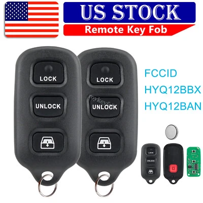 2 For 2001 2002 2003 2004 2005 2006 2007 2008 Toyota Sequoia Remote Car Key Fob - Image 1 of 4