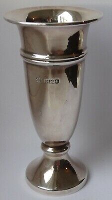 Silver Hallmarked Vase Birmingham 1964, 38.4g Standing 9.3cm High Fine Condition • 69£