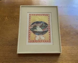 Nancy Louvier Opus Ovum II farbige Radierung - signiert nummeriert gerahmt *Babygeschenk* - Bild 1 von 7