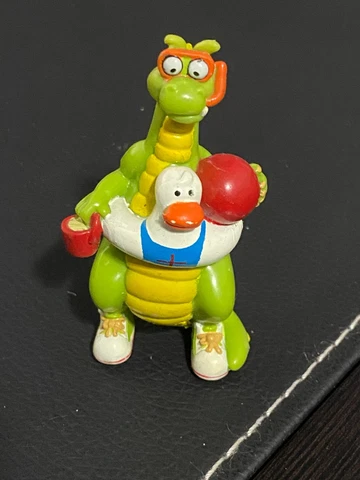 PBS Dragon Tales Dudley the Dragon Snorkeling Swimming 3" PVC Figure 1995 Duck T Cover