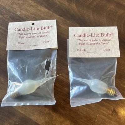 Farmhouse Country Silicone Candle-lite Bulbs  3 Watt Set of 2 Small 1/2" 3640851 - Image 1 of 3