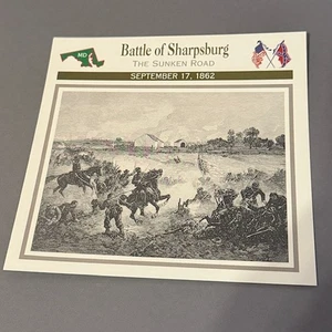 Cartolina Vintage Guerra Civile 1995 Atlante Battaglie Militari Campagne Sharpsburg Affondata - Foto 1 di 6
