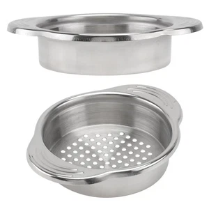 Colador de latas 2 piezas: escurridor de aceite de acero inoxidable - prensa de latas de atún - comida de cocina - Imagen 1 de 12