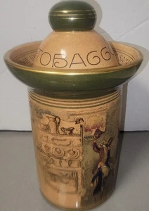 Tarro de tabaco Royal Doulton-Seriesware con tapa- Auld Lang Syne-1910 - Imagen 1 de 6