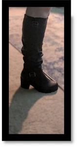 Dream Pairs Damen Kniehohe Stiefel Gr. 7 Lässig Grob Absatz Schnalle Lange Stiefel - Bild 1 von 10