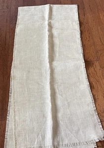 Pottery Barn Table Runner 22x108" Natural Ivory 100% Kenaf Burlap Jute NWOT - Picture 1 of 4