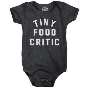 Body de bebé Tiny Food Critic divertido gráfico sarcástico novedad jersey para - Imagen 1 de 7