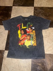 CAMISETA TLC NO SCRUBS RETRO AÑOS 90 MÚSICA POP RÉPLICA LAVADO ÁCIDO UNISEX ADULTO: L - Imagen 1 de 7
