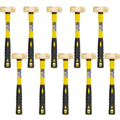 Stark USA 10-Pack Sledge Brass Hammer Forged Solid Brass Non Sparking 1LB Head - Image 1 of 4