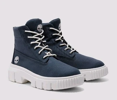 Timberland Women's Greyfield Canvas Boot Dark Blue Size 9.5 - Image 1 of 4