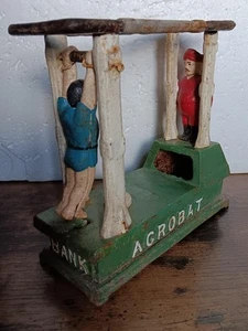 ACROBAT CAST IRON BANK GIFT HOME OFFICE - Picture 1 of 5