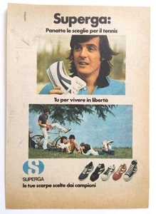 Pubblicita' Superga Adriano Panatta Scarpe Tennis Adv Publicite' 1977 (T10 - Picture 1 of 2