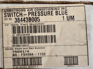 ARMSTRONG PRESSURE SWITCH 38443B005 TRIDELTA BS-FS6588-1132 NEW OLD STOCK - Picture 1 of 7