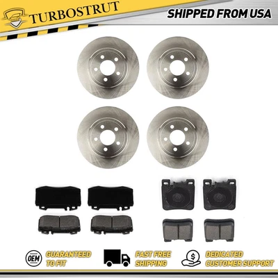 OE Front & Rear Brake Rotors Brake Pads for 1999-2002 Mercedes-Benz SL500 5.0L - Image 1 of 4