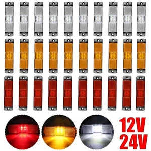 Ámbar/Rojo 4 LED Reflector Marcador Lateral Luces Liquidación Impermeable Remolque Camión - Imagen 1 de 25