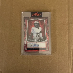 2025 Leaf Sports Heroes Travis Hunter Red Auto #’ed /3 Jacksonville Jaguars - Picture 1 of 2