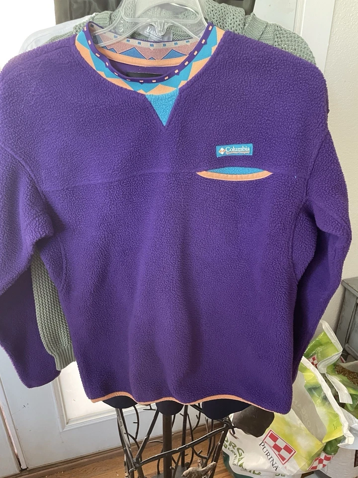 Columbia Vintage Sportswear Co. Portland Oregon. Purple Sweatshirt Sz S/P. - Image 1 of 4