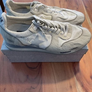 Golden Goose White Grey Limited Edition Distressed Calf Hair Running Sneaker 40 - Bild 1 von 8