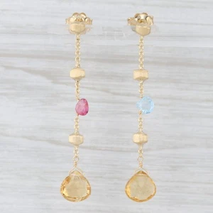 Marco Bicego Paradise Dangle Briolette Earrings 18k Yellow Gold - Picture 1 of 7