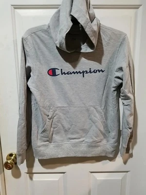 Champion Sudadera con Capucha Pullover Gris Logo Informal Ropa Activa Juvenil Grande Foto 1 de 4