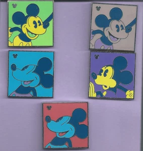 DISNEY 2010 HIDDEN MICKEY 5 PIN SET (2709) BUNTES MICKEY SET - Bild 1 von 5