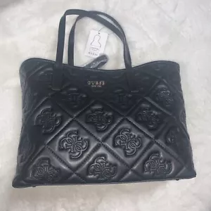 Borsa a tracolla Guess-Vikky II grande nera -nuova -con marsupio convertibile - Foto 1 di 11