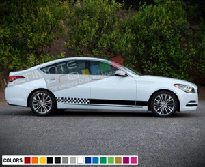 Decal sticker Stripe kit For Hyundai Genesis Fender Grile Lights Back Side trim - Picture 1 of 4