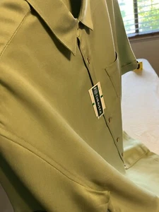Cubavera Men’s Shirt Large Green Short Sleeve New - Picture 1 of 13
