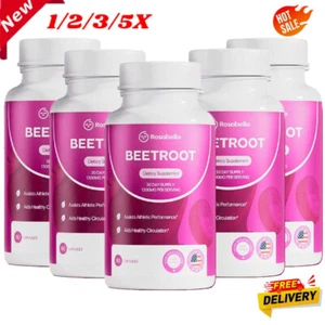 Rosabella Beet Root Capsules – 1300mg Beetroot Powder Support Muscle Endura U1N6 - Picture 1 of 13