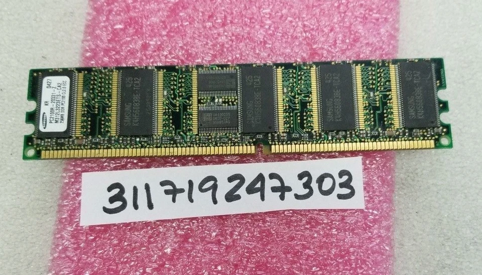 256MB PC DDR DDR1 PC2100R DDR-266  2100 266 184PIN ECC-REG RDIMM 1RX8 32X8  - Image 1 of 1