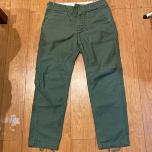 BEAMS ENGINEERED GARMENTS Work Pants Olive Green 34 size XL Used - Picture 1 of 4
