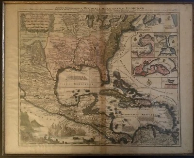 Mappa Geographica, Regionem Mexicanam Et Floridam circa 1730 - Image 1 of 4