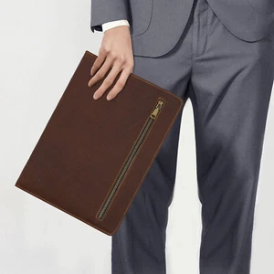 Business/resume Portfolio Folder Binder, Padfolio + 4 Ring Binder Double Zipper - Picture 1 of 14