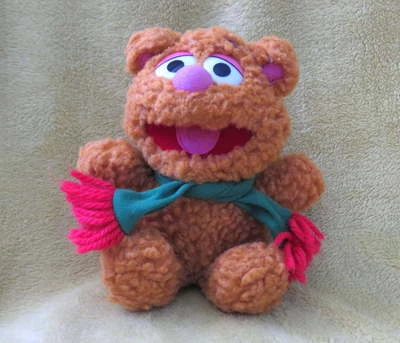 Vtg Baby FOZZIE Bear 7" Muppet Plush Washable TOY Clean  Fozzy Henson Sesame St - Image 1 of 2