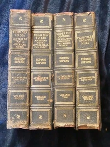 Vintage 1915 Lot Of 4 Books By Rudyard Kipling Authorized Editions,swastika Sym. - Bild 1 von 23