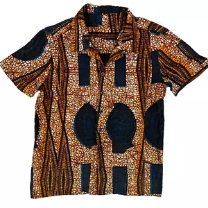 Camisa De Colección Crazy Funky Estampado Gráfico Cuello Abotonado Talla Para Hombre Mediana M - Imagen 1 de 11